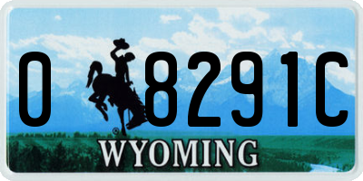 WY license plate 08291C