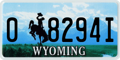 WY license plate 08294I
