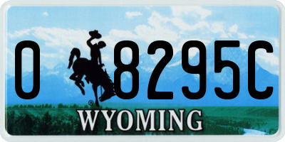 WY license plate 08295C