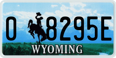 WY license plate 08295E
