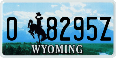 WY license plate 08295Z