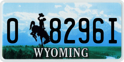 WY license plate 08296I