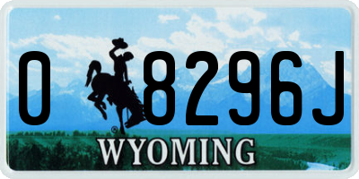 WY license plate 08296J