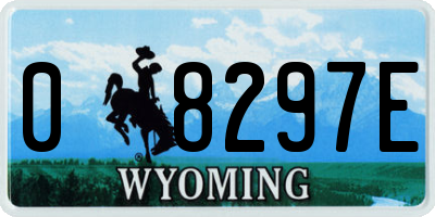 WY license plate 08297E