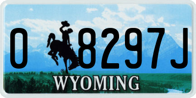 WY license plate 08297J