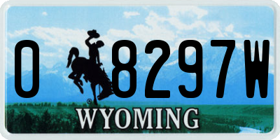 WY license plate 08297W