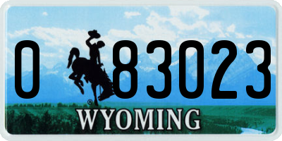 WY license plate 083023