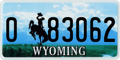WY license plate 083062
