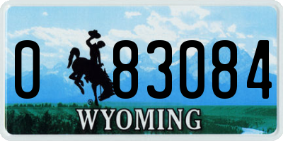 WY license plate 083084