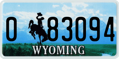 WY license plate 083094