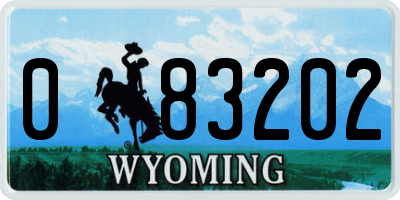WY license plate 083202
