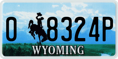 WY license plate 08324P