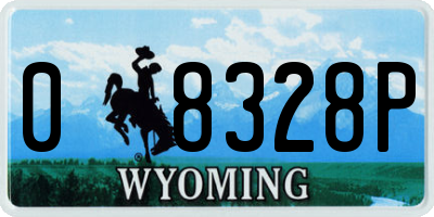 WY license plate 08328P