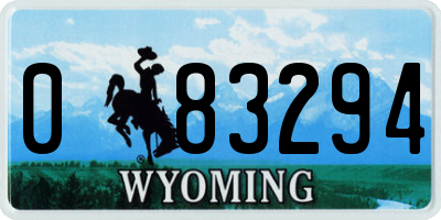 WY license plate 083294