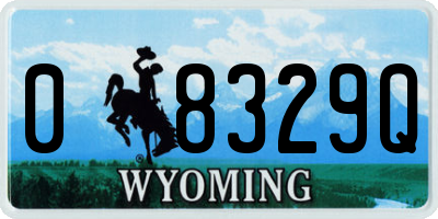 WY license plate 08329Q