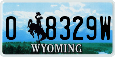 WY license plate 08329W