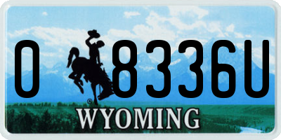 WY license plate 08336U