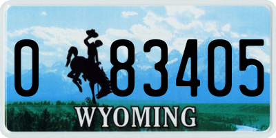 WY license plate 083405