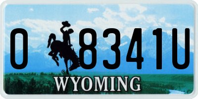 WY license plate 08341U