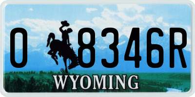 WY license plate 08346R