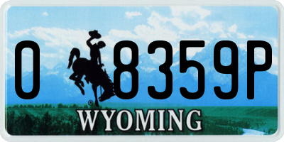 WY license plate 08359P