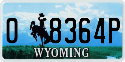 WY license plate 08364P