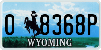 WY license plate 08368P