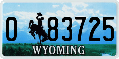 WY license plate 083725