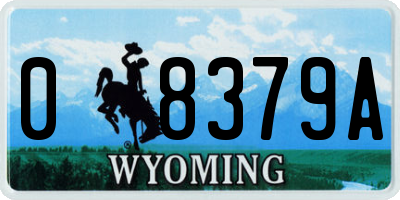 WY license plate 08379A