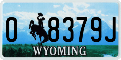 WY license plate 08379J