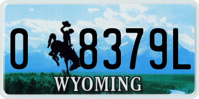 WY license plate 08379L