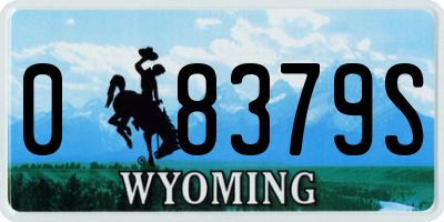 WY license plate 08379S