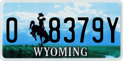 WY license plate 08379Y