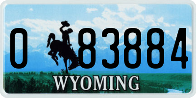 WY license plate 083884