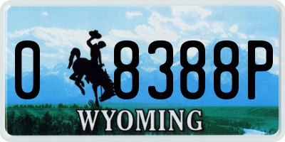 WY license plate 08388P