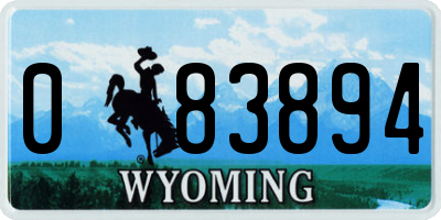 WY license plate 083894