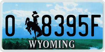 WY license plate 08395F