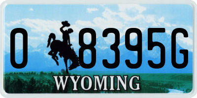 WY license plate 08395G