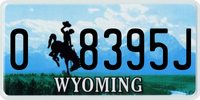 WY license plate 08395J