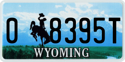 WY license plate 08395T