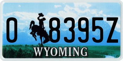 WY license plate 08395Z