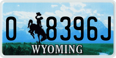WY license plate 08396J