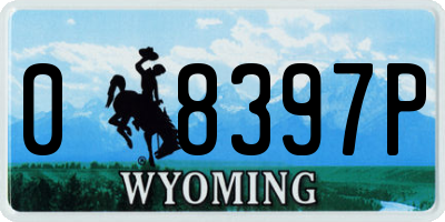 WY license plate 08397P