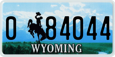WY license plate 084044