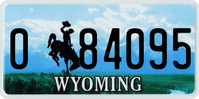 WY license plate 084095