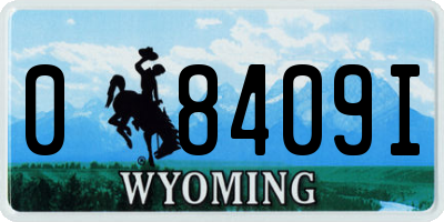 WY license plate 08409I