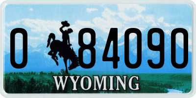 WY license plate 08409O