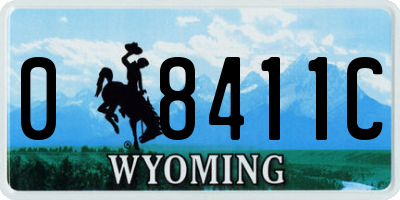 WY license plate 08411C