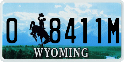 WY license plate 08411M