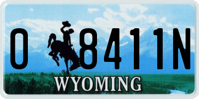 WY license plate 08411N
